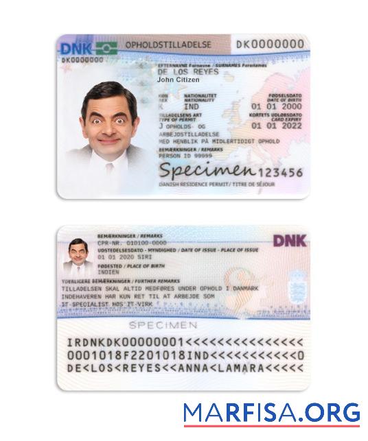Downloadable Denmark residence permit template